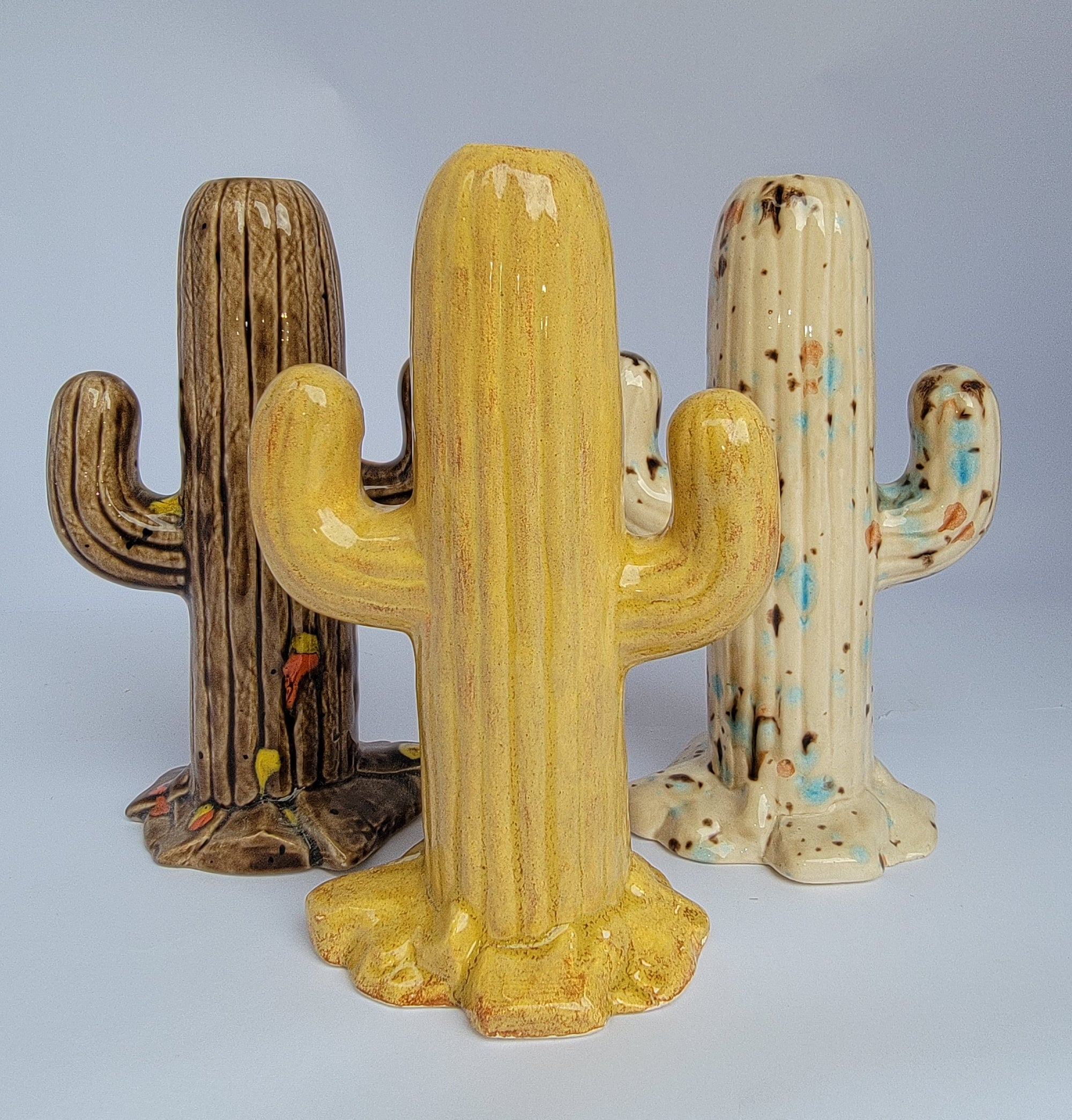 Cactus Style Flower Holder - Set of 3
